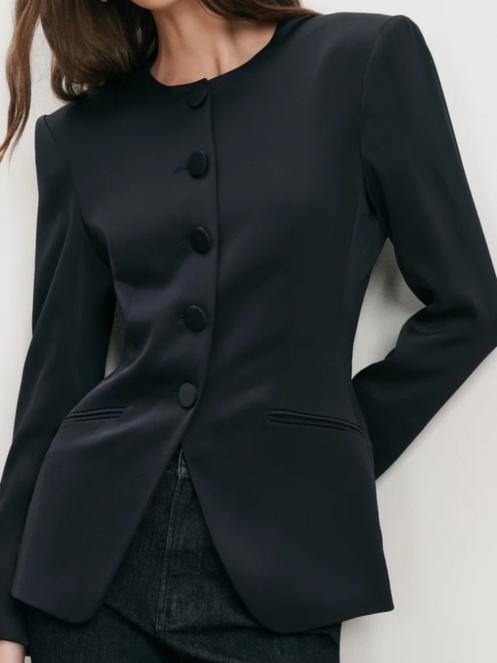 Veronica Beard Wryllen Tailored Jacket in Navy